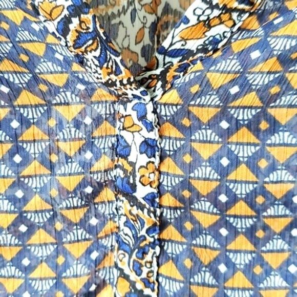 PHILOSOPHY REBUBLIC SHEER BOHO PEASANT BLOUSE SIZE MEDIUM - Picture 3 of 10